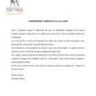 Communiqué Fédéral suite à l’incident du 26 Mars 2023