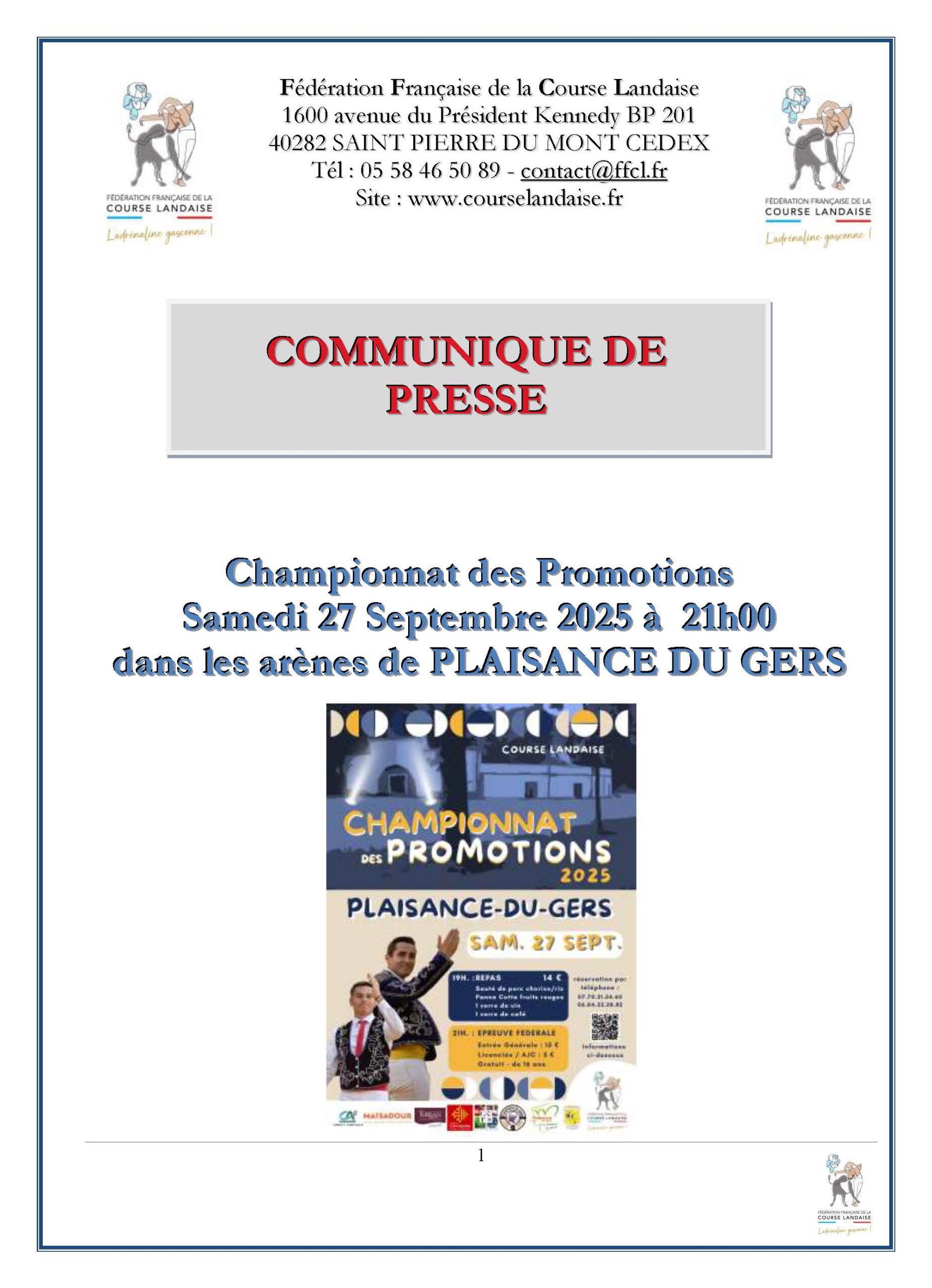 Communiqué de presse Championnat des Promotions 27 septembre 2025_Page_1